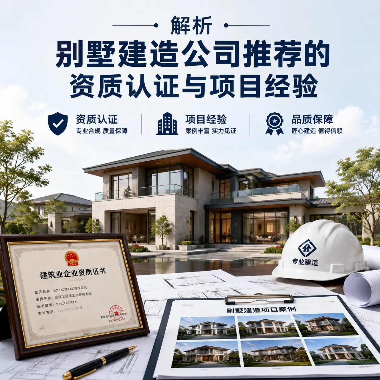 解析 普定 别墅建造公司推荐的资质认证与项目经验