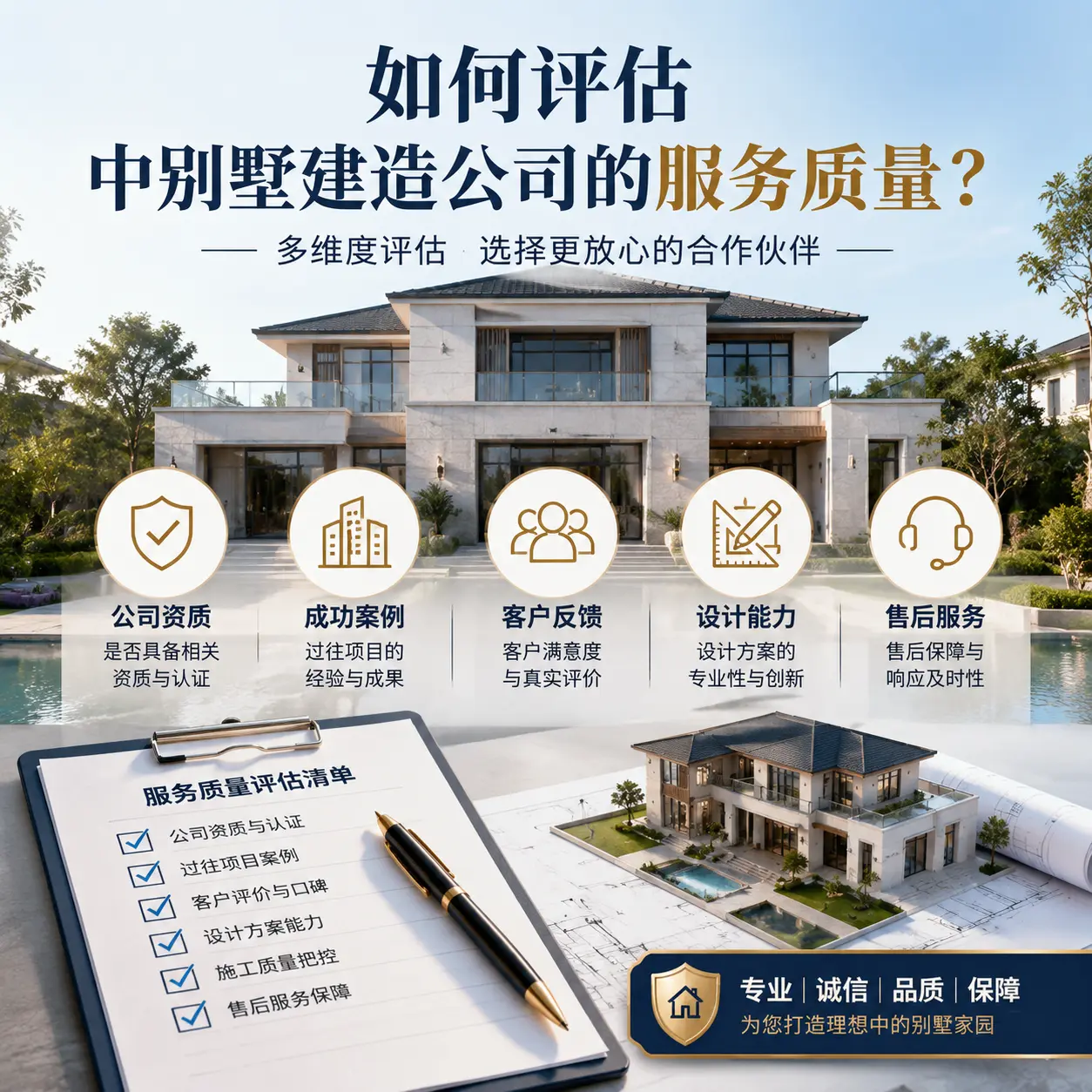 如何评估 普定 中别墅建造公司的服务质量?