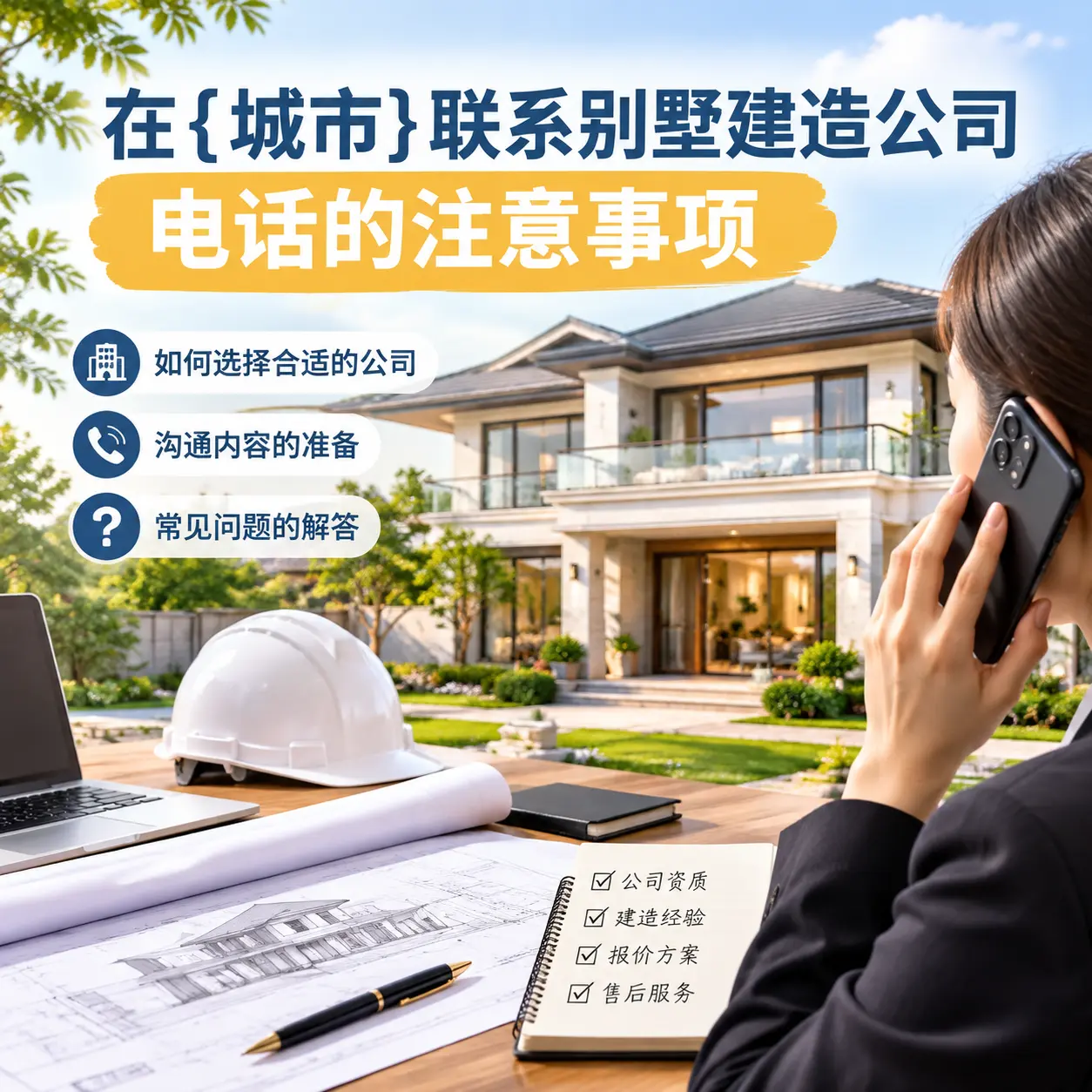 在普定联系别墅建造公司电话的注意事项