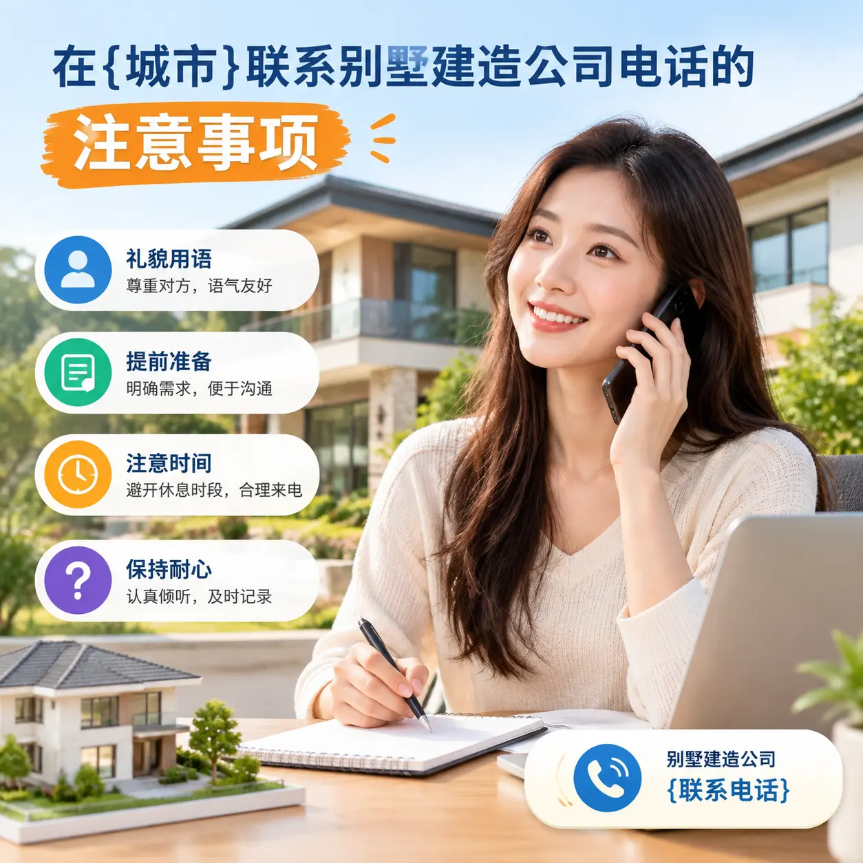 在普定联系别墅建造公司电话的注意事项