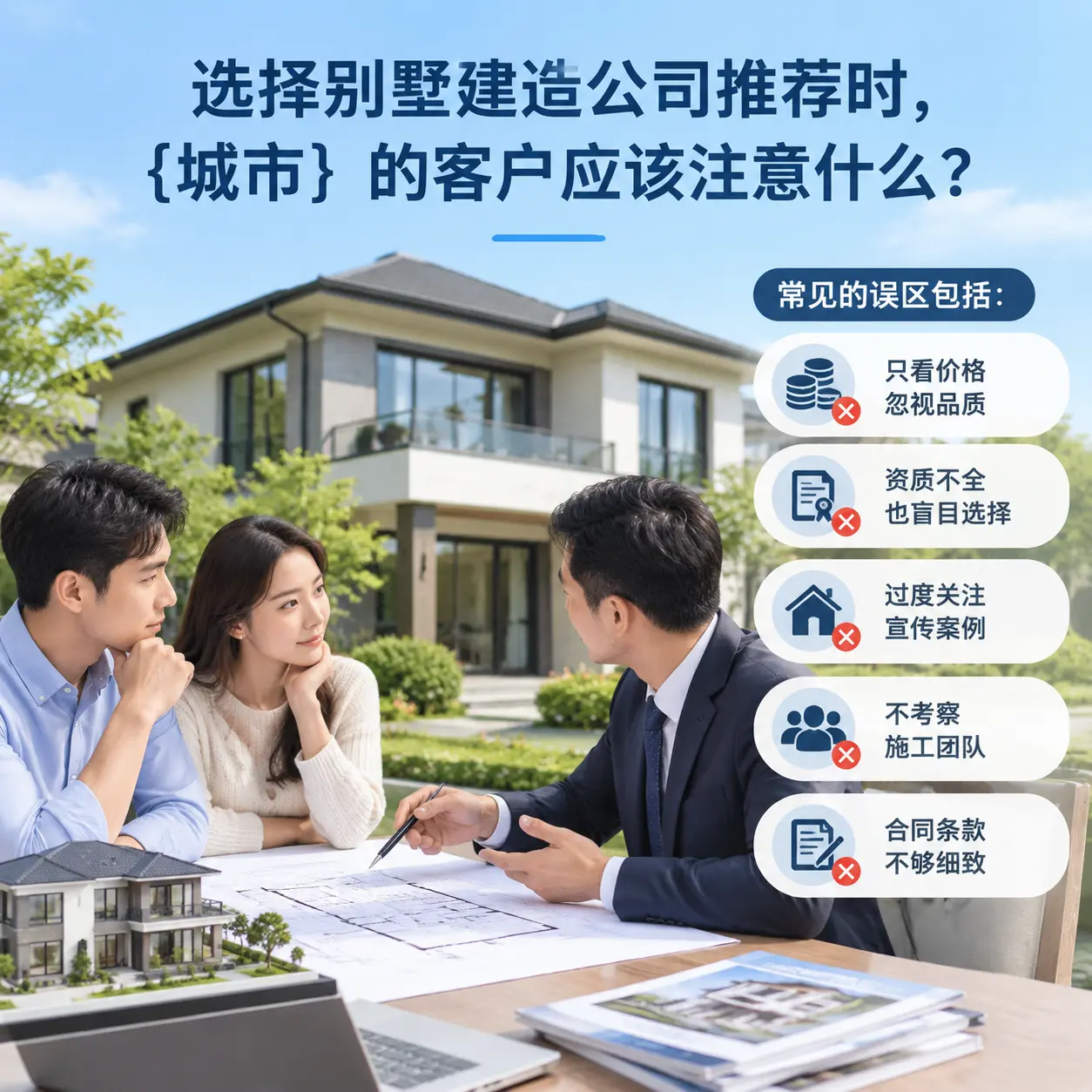 选择别墅建造公司推荐时，普定 的客户应该注意什么？