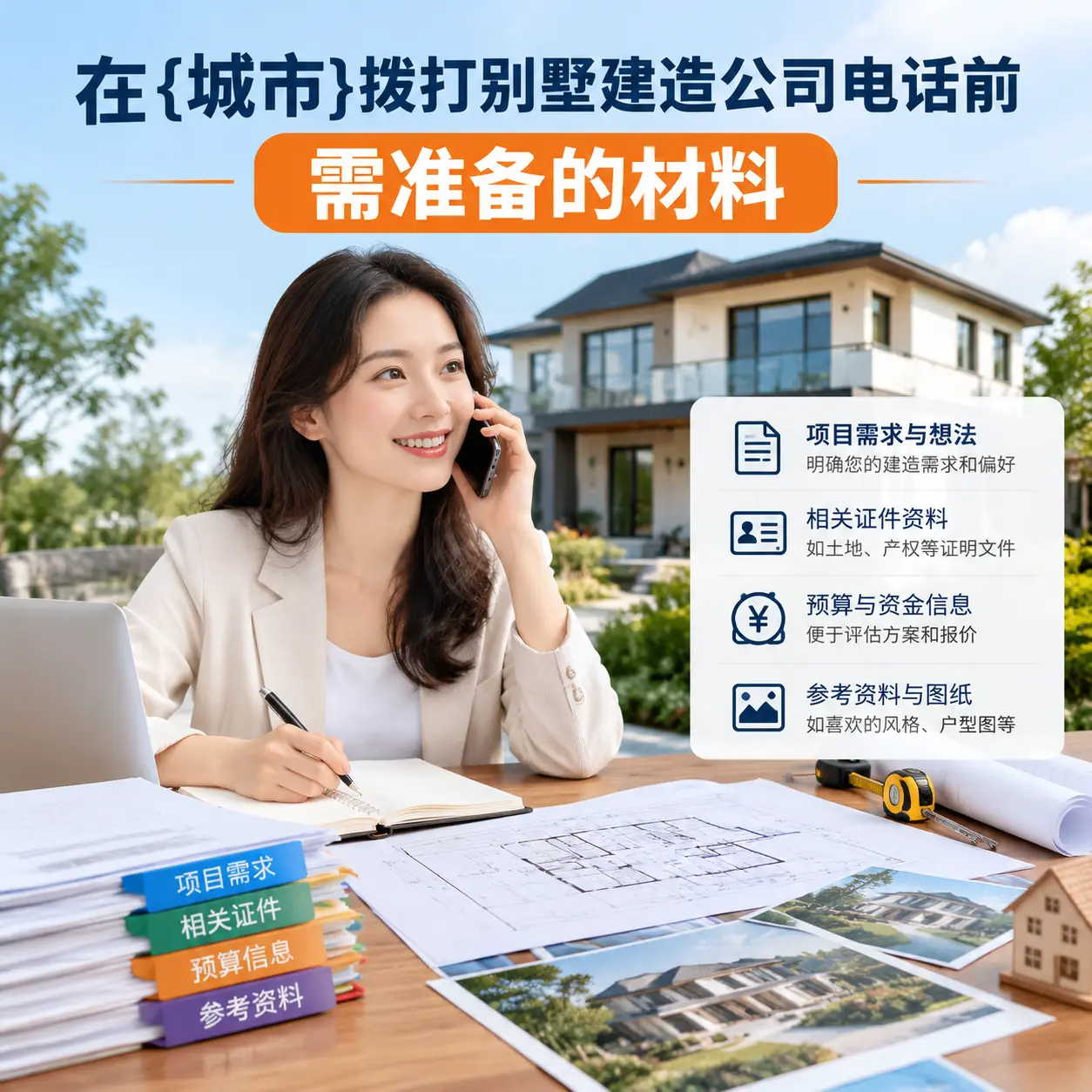 在普定拨打别墅建造公司电话前需准备的材料